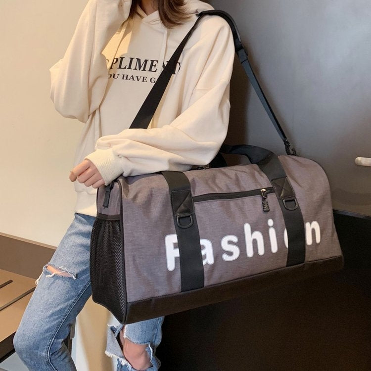 Soft Nylon Cloth Shoulder Travel Bag Sports Gym Handbag