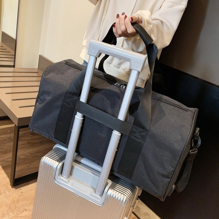 Soft Nylon Cloth Shoulder Travel Bag Sports Gym Handbag