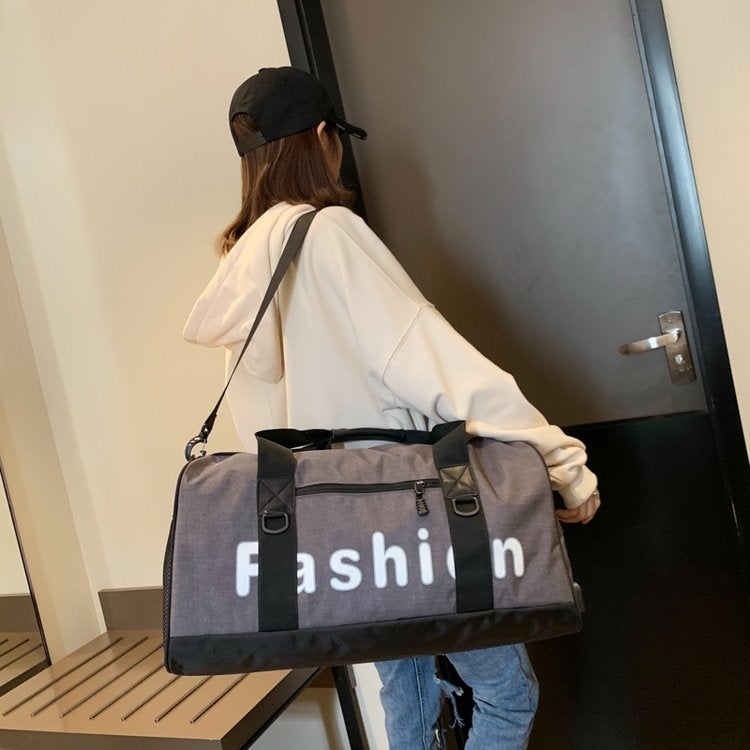 Soft Nylon Cloth Shoulder Travel Bag Sports Gym Handbag