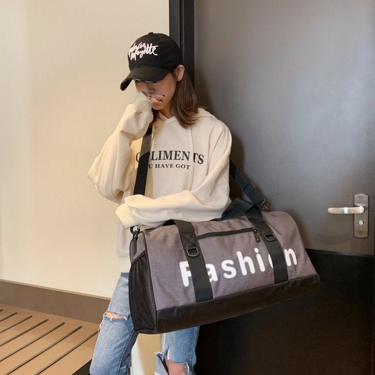 Soft Nylon Cloth Shoulder Travel Bag Sports Gym Handbag