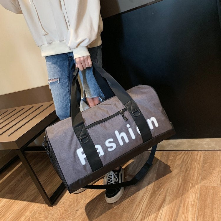 Soft Nylon Cloth Shoulder Travel Bag Sports Gym Handbag