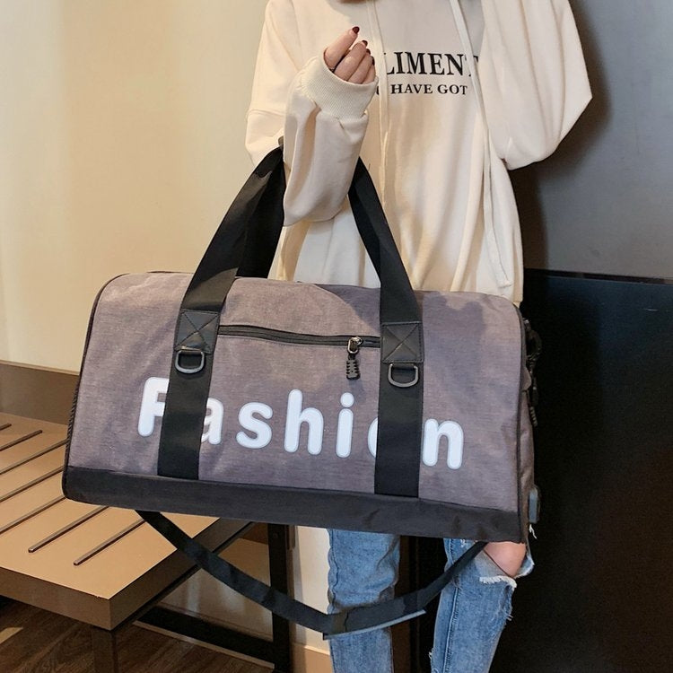 Soft Nylon Cloth Shoulder Travel Bag Sports Gym Handbag