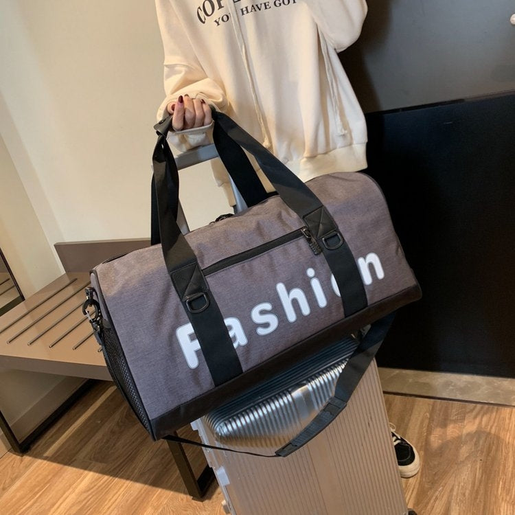 Soft Nylon Cloth Shoulder Travel Bag Sports Gym Handbag