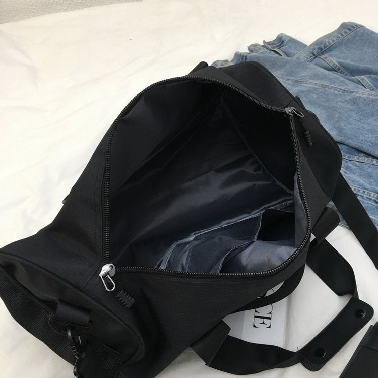 Soft Nylon Cloth Shoulder Travel Bag Sports Gym Handbag