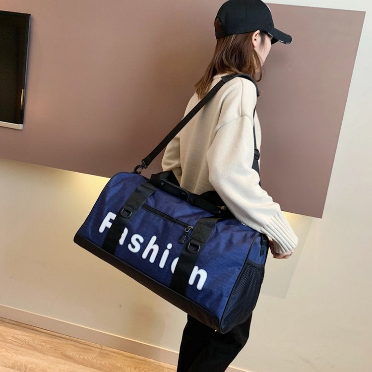 Soft Nylon Cloth Shoulder Travel Bag Sports Gym Handbag