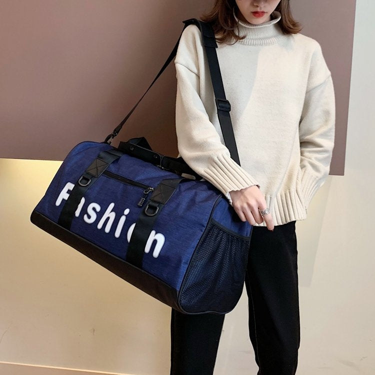 Soft Nylon Cloth Shoulder Travel Bag Sports Gym Handbag