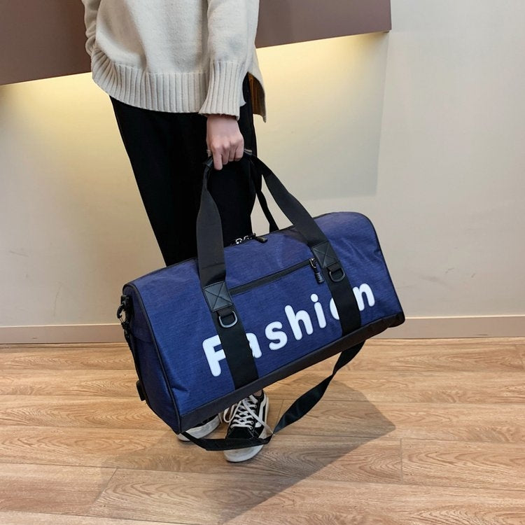 Soft Nylon Cloth Shoulder Travel Bag Sports Gym Handbag