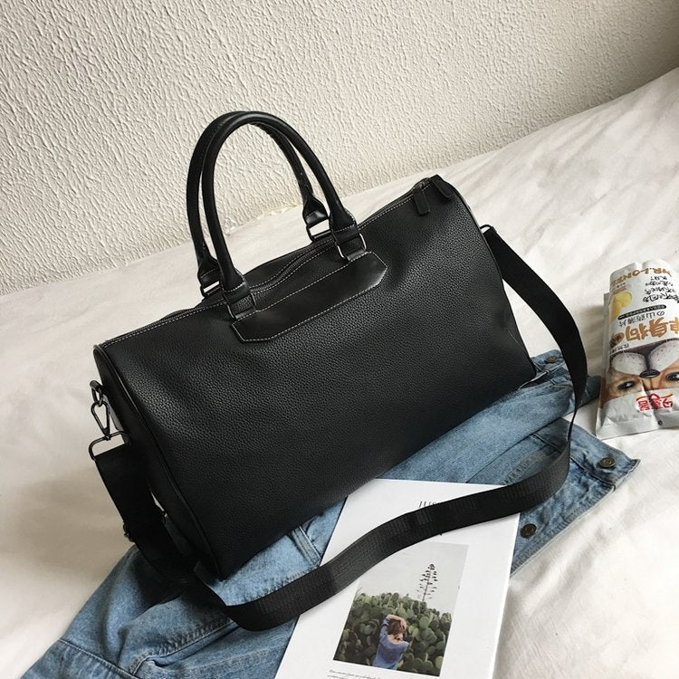 Soft PU Leather Shoulder Travel Bag Sports Gym Handbag