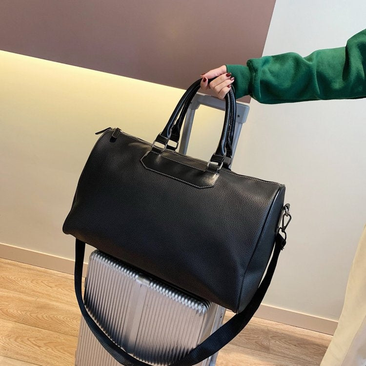Soft PU Leather Shoulder Travel Bag Sports Gym Handbag