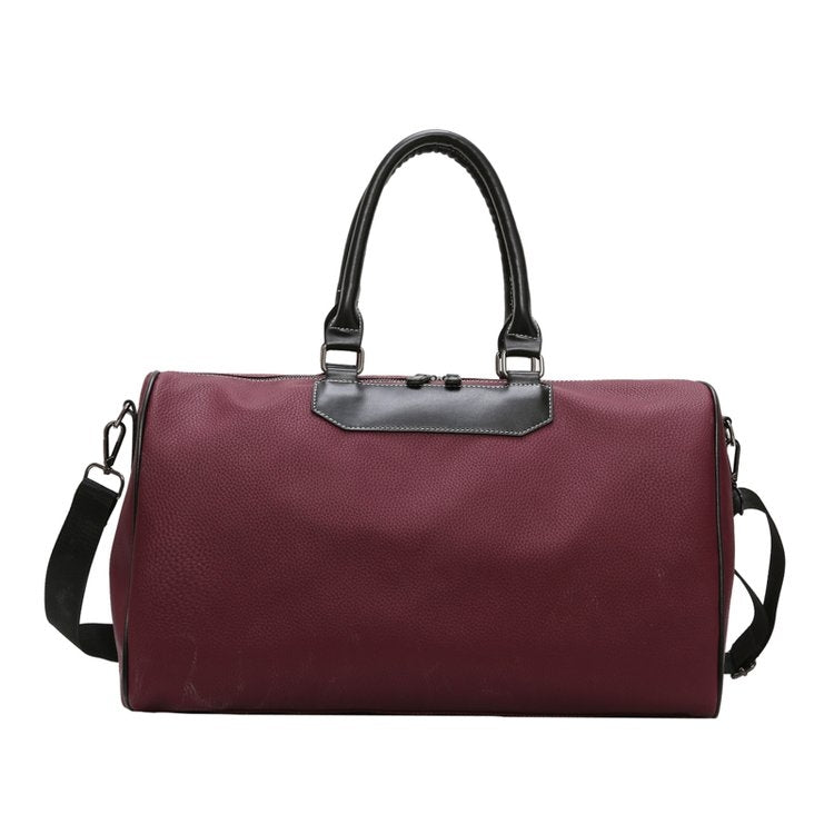 Soft PU Leather Shoulder Travel Bag Sports Gym Handbag