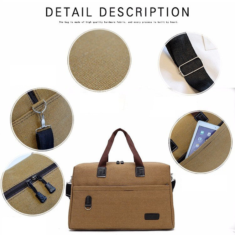 Canvas Shoulder Travel Bag Sports Gym Handbag