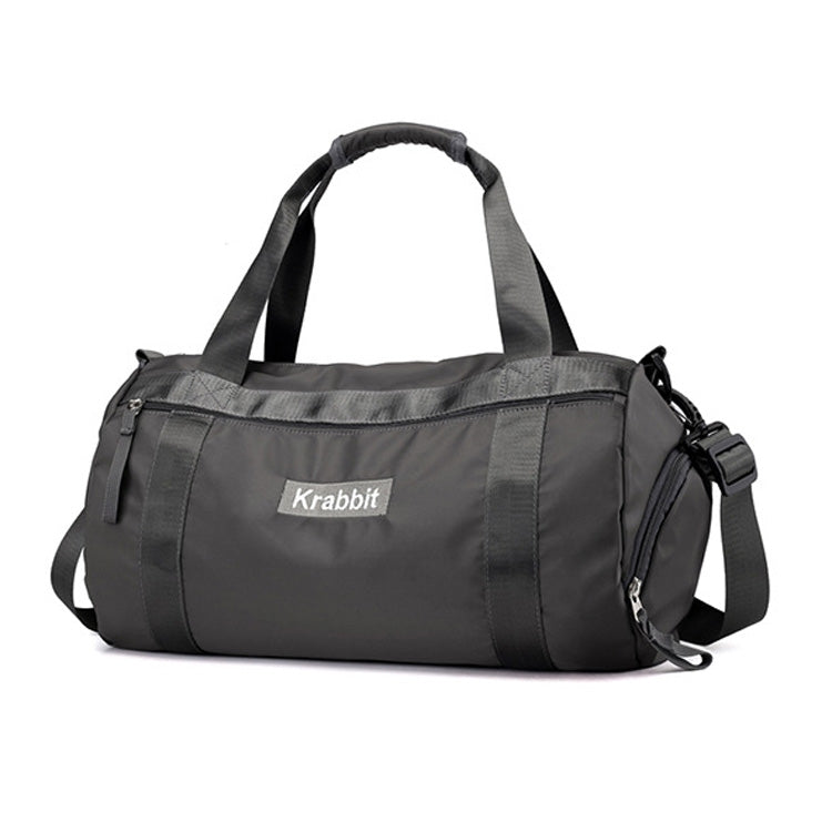 Nylon Cloth Shoulder Travel Bag Sports Gym Handbag (Grey)