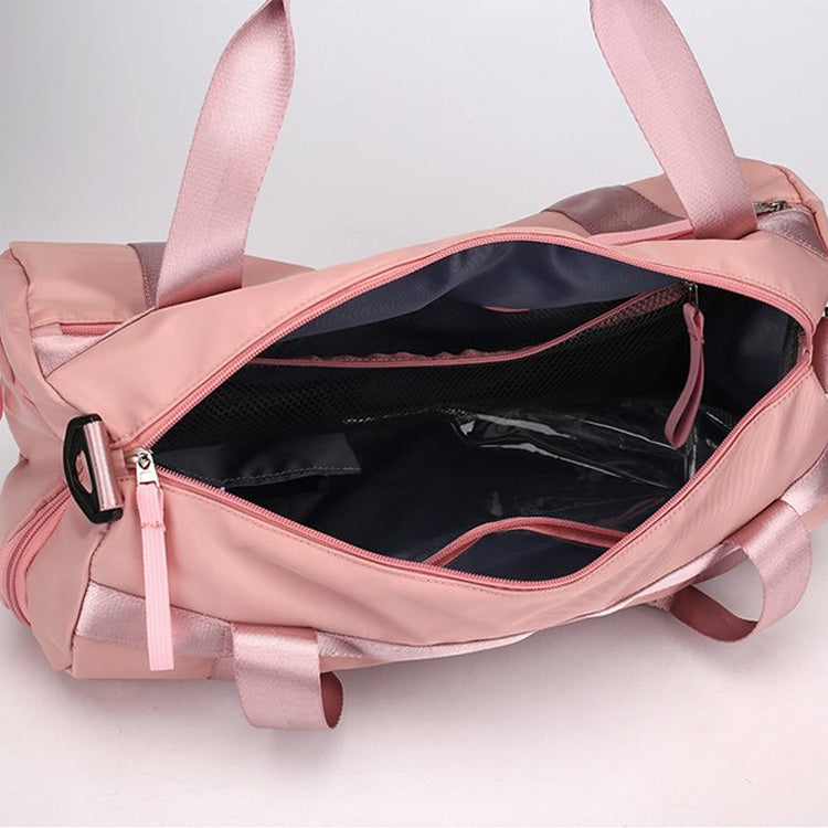 Nylon Cloth Shoulder Travel Bag Sports Gym Handbag (Grey)