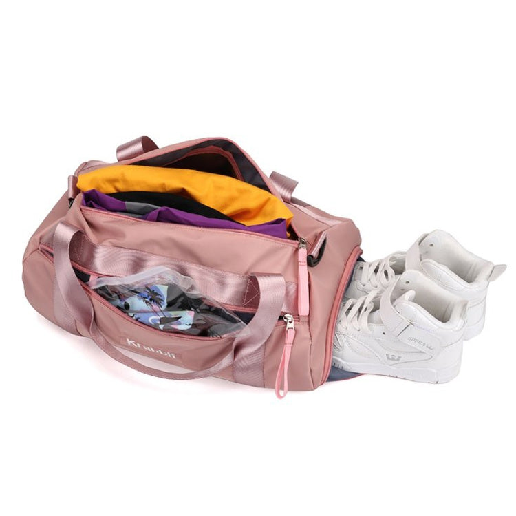 Nylon Cloth Shoulder Travel Bag Sports Gym Handbag (Grey)