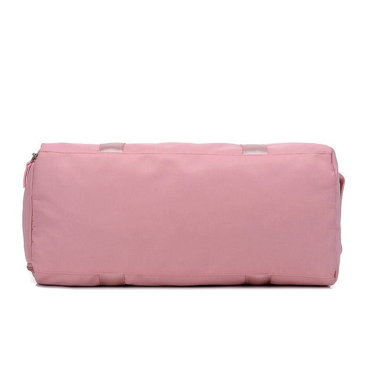 Soft Nylon Cloth Shoulder Travel Bag Sports Gym Handbag (Black)