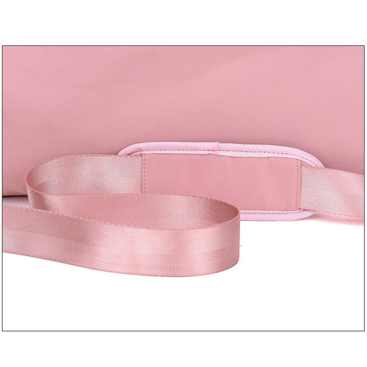 Soft Nylon Cloth Shoulder Travel Bag Sports Gym Handbag (Black)