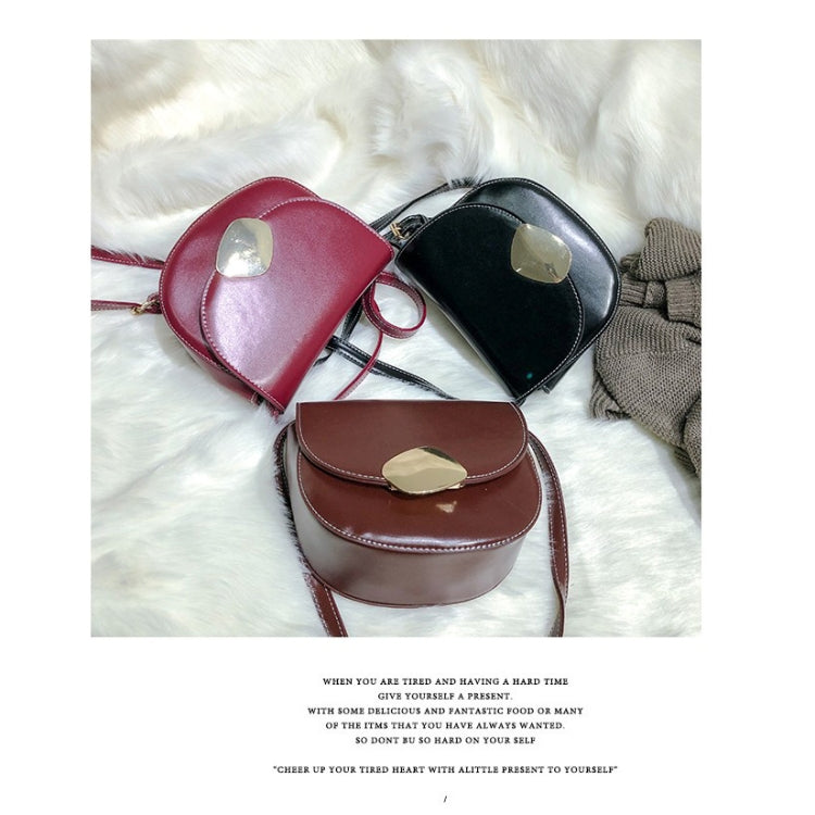 Retro Round Flip Cover Casual Small Bag Ladies Shoulder Messenger Bag