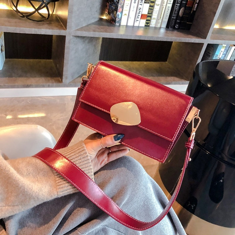 Retro Solid Color Square Flip Cover Casual Small Bag Ladies Shoulder Messenger Bag