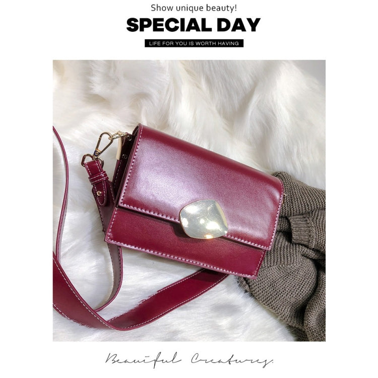 Retro Solid Color Square Flip Cover Casual Small Bag Ladies Shoulder Messenger Bag