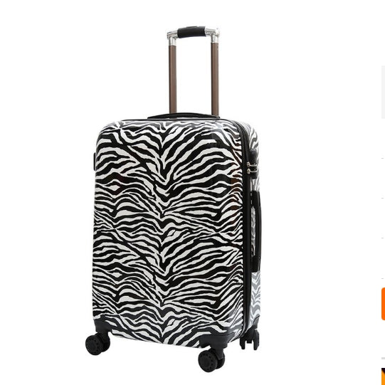 24 inch Leopard Pattern Female Pull-rod Case Universal Wheel PC Travel Suitcase