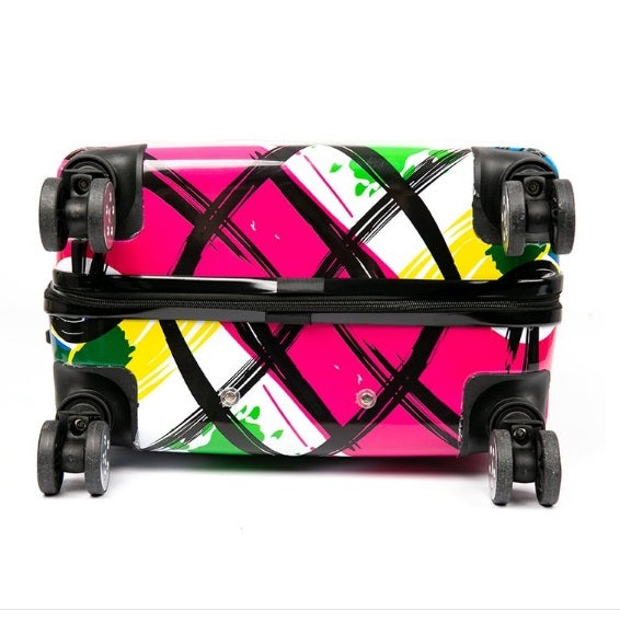 20 inch Colorful Rainbow Suitcase Female Pull-rod Case Universal Wheel PC Travel Suitcase