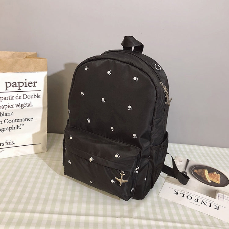 Small Footprint Pattern Waterproof Oxford Cloth Shoulder Backpack Casual Handbag Shoulder Bag