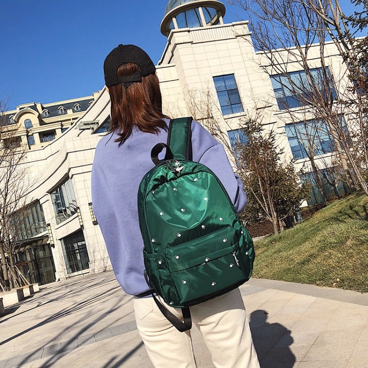 Small Footprint Pattern Waterproof Oxford Cloth Shoulder Backpack Casual Handbag Shoulder Bag