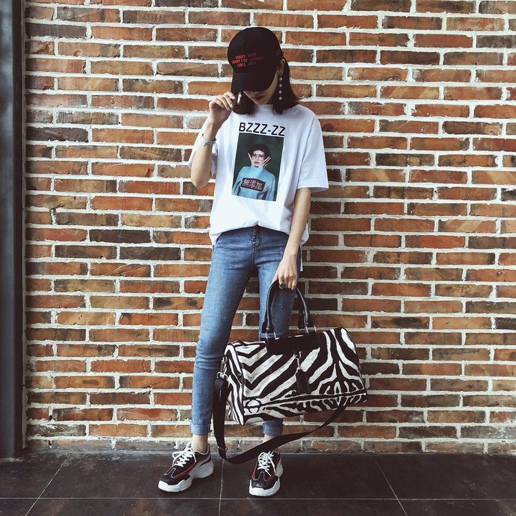 Large Capacity PU Leather Casual Travel Handbags Single Shoulder Bag, Size: L (Black)