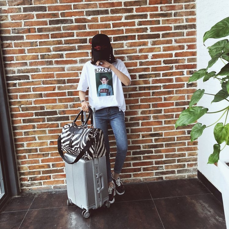 Large Capacity PU Leather Casual Travel Handbags Single Shoulder Bag, Size: L (Black)