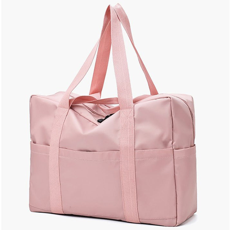 Leisure Oxford Cloth Shoulder Travel Bag Sport Handbag (Pink)