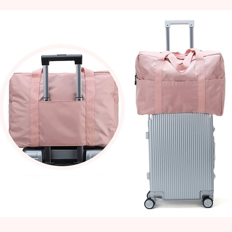 Leisure Oxford Cloth Shoulder Travel Bag Sport Handbag (Pink)