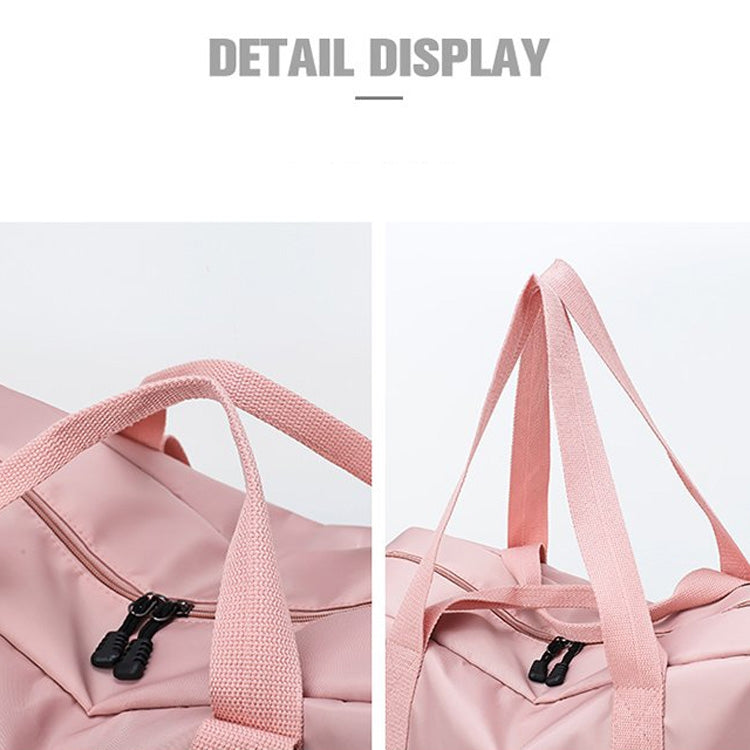 Leisure Oxford Cloth Shoulder Travel Bag Sport Handbag (Pink)