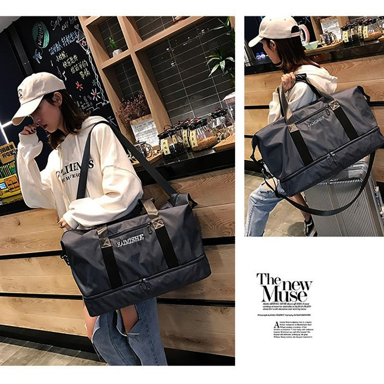 Dry and Wet Separating Shoulder Travel Bag Leisure Sport Handbag with Shoes Socket