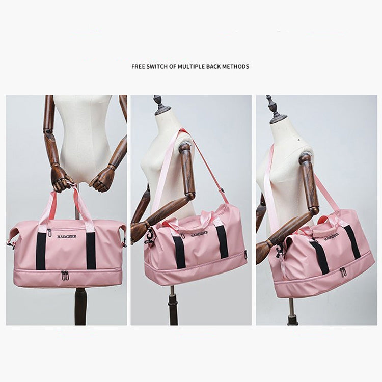 Dry and Wet Separating Shoulder Travel Bag Leisure Sport Handbag with Shoes Socket