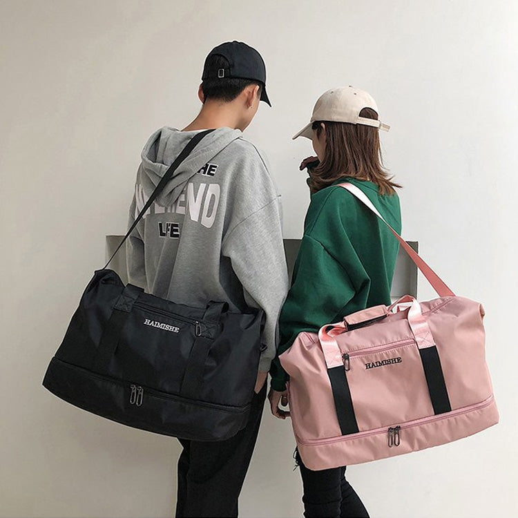 Dry and Wet Separating Shoulder Travel Bag Leisure Sport Handbag with Shoes Socket