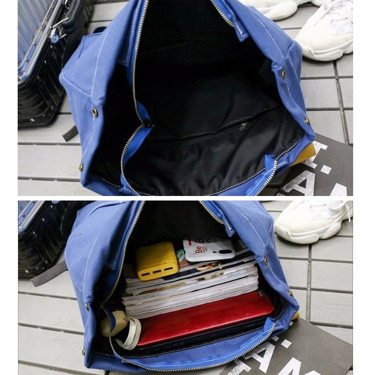 Canvas Double Shoulders School Bag Travel Backpack Bag