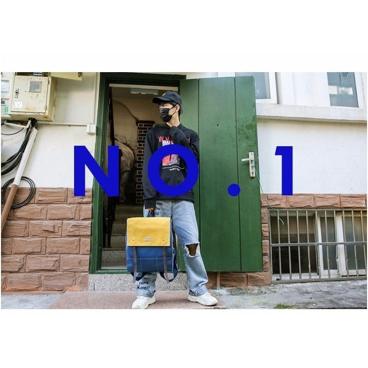 Canvas Double Shoulders School Bag Travel Backpack Bag