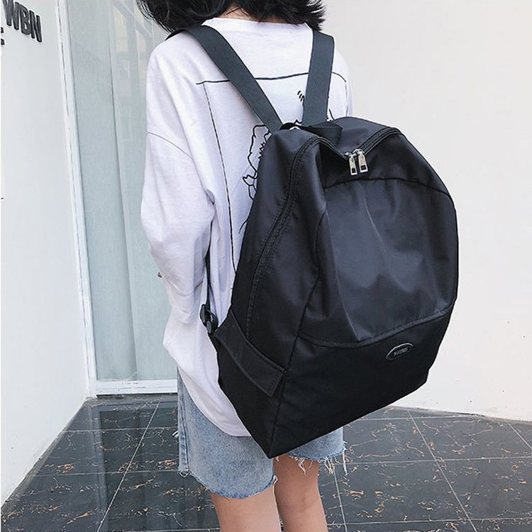 Pure Color Double Shoulders School Bag Travel Backpack Bag