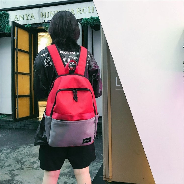 Double Shoulders School Bag Travel Backpack Bags