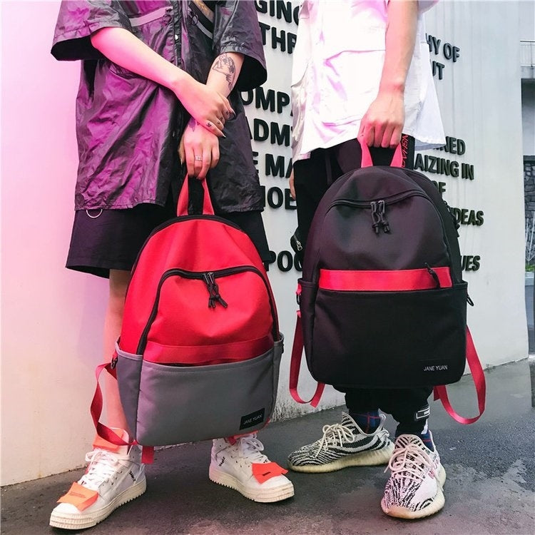 Double Shoulders School Bag Travel Backpack Bags