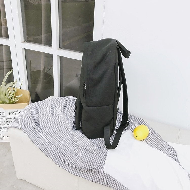 Words Pattern Double Shoulders School Bag Travel Backpack Bag