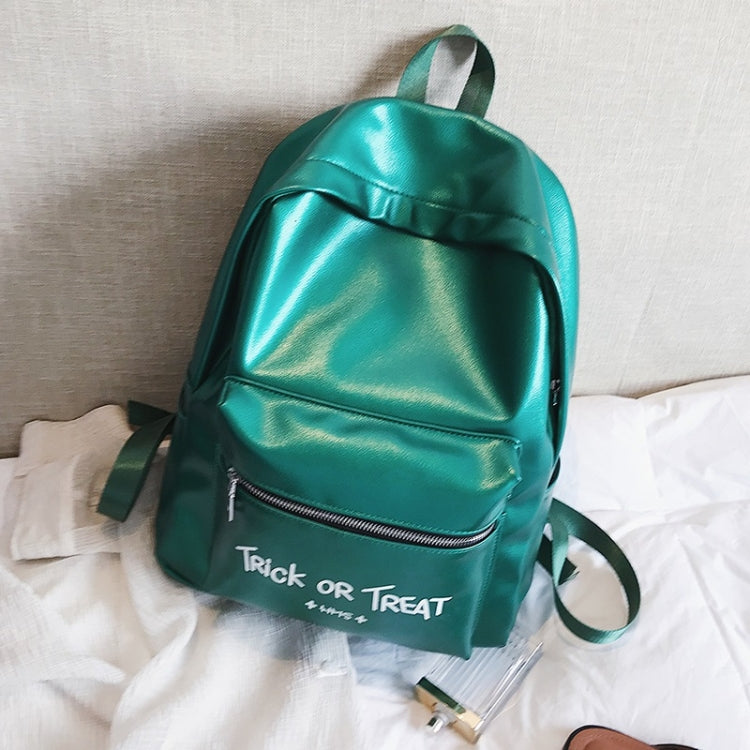 PU Leather Double Shoulders School Bag Travel Backpack Bag