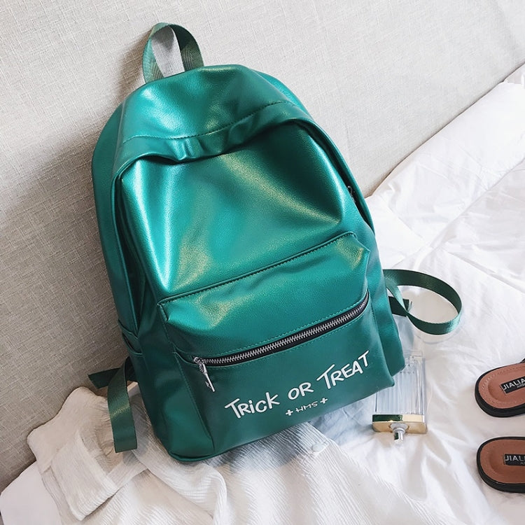 PU Leather Double Shoulders School Bag Travel Backpack Bag