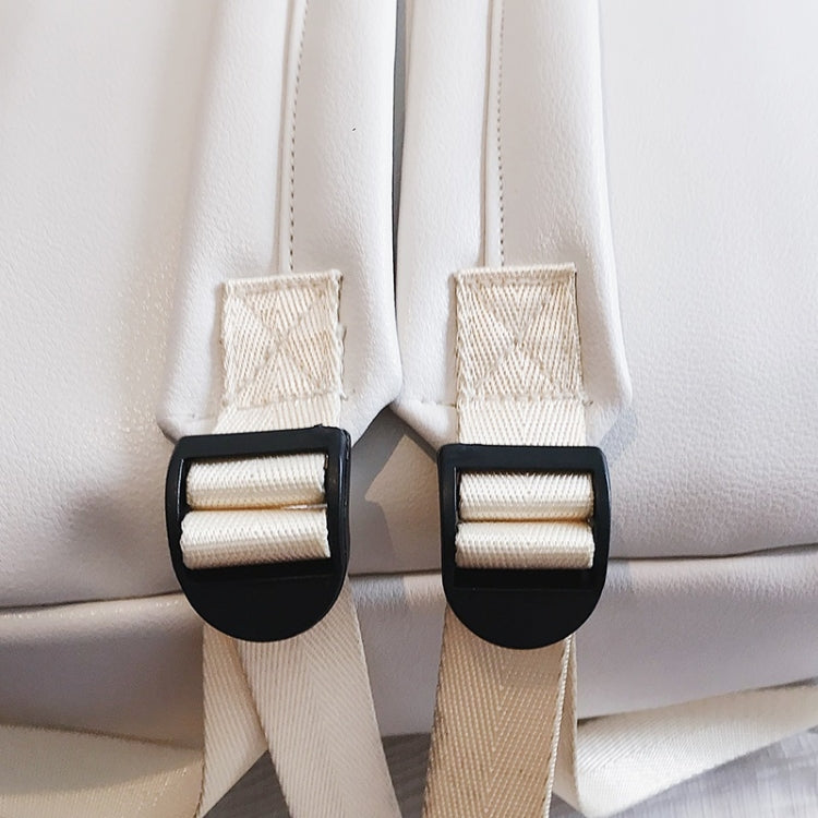 PU Leather Double Shoulders School Bag Travel Backpack Bag