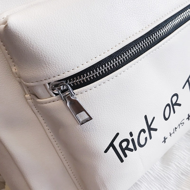 PU Leather Double Shoulders School Bag Travel Backpack Bag