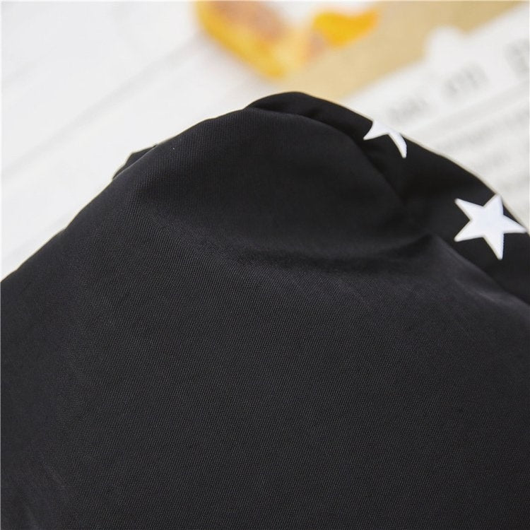 Star Pattern Double Shoulders School Bag Travel Backpack Bag