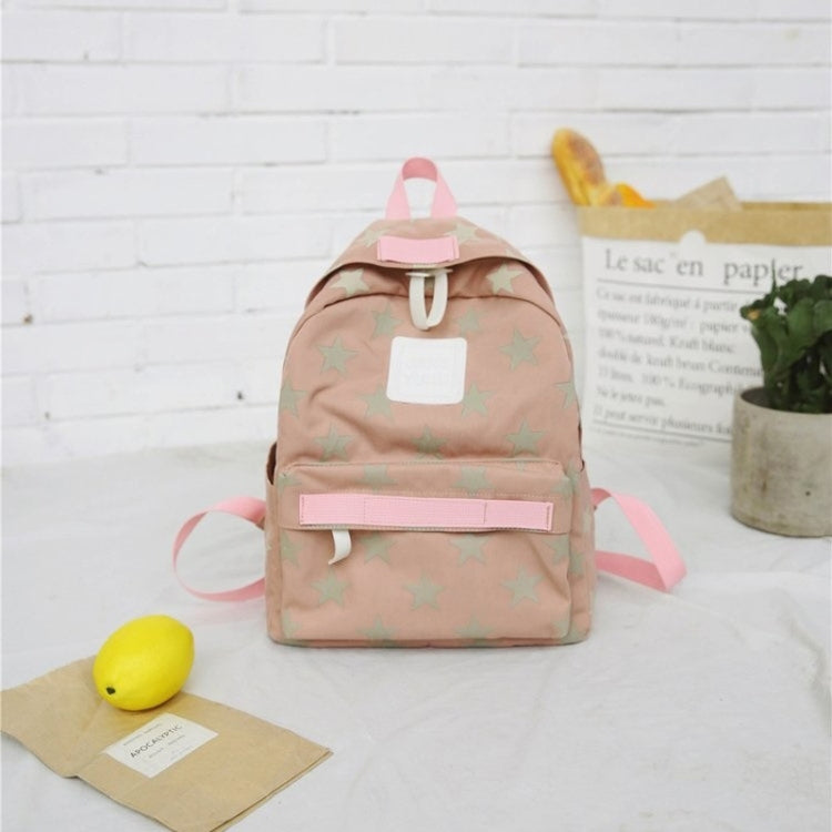 Star Pattern Double Shoulders School Bag Travel Backpack Bag