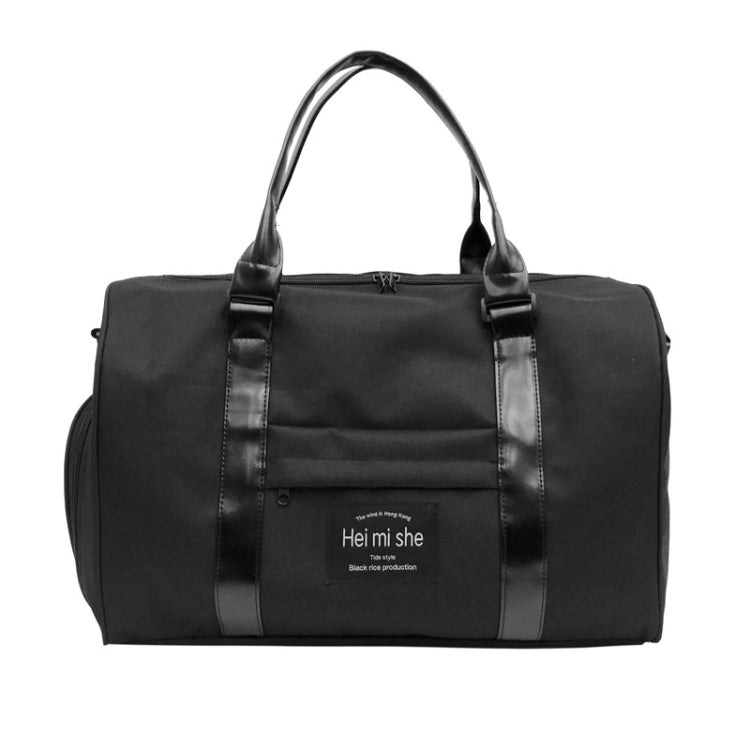 Oxford Shoulder Travel Bag Leisure Sport Handbag with Shoes Socket