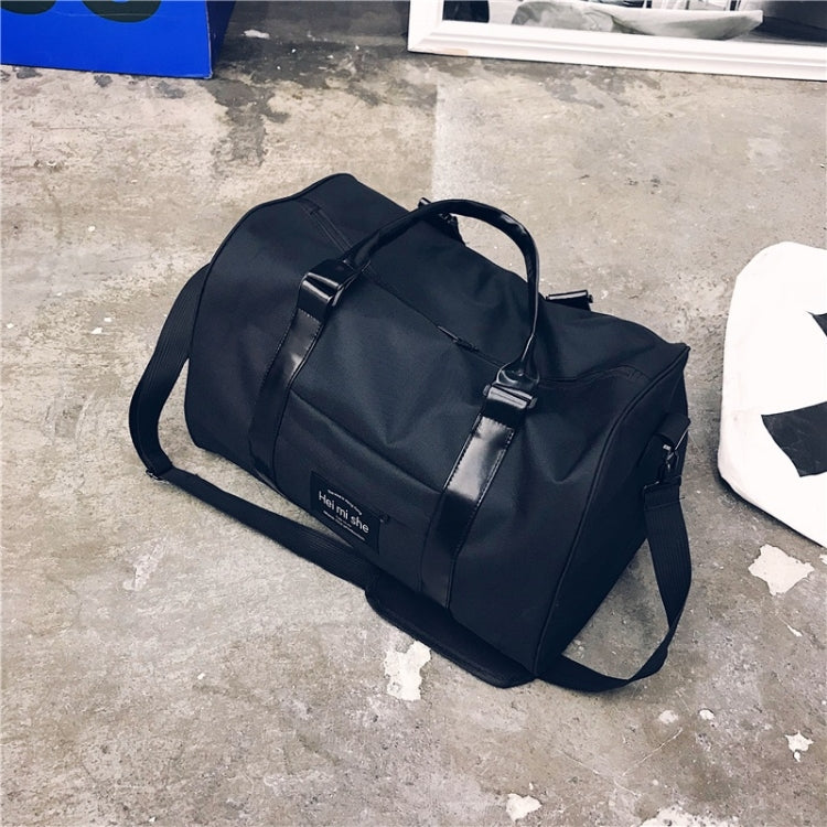 Oxford Shoulder Travel Bag Leisure Sport Handbag with Shoes Socket