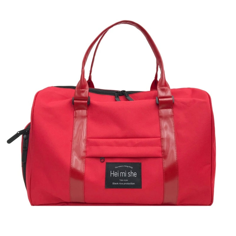 Oxford Shoulder Travel Bag Leisure Sport Handbag with Shoes Socket